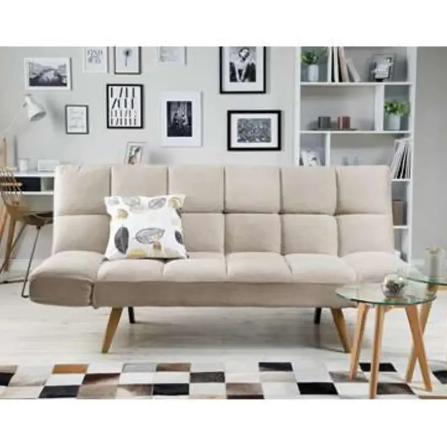 Beliani INGARO - Slaapbank 3-zits - Beige - Polyester