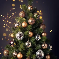 Inge-glas Inge Christmas Decor Disco kerstbal - zilver - D7 cm - glas/foam