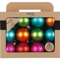 Inge-glas Inge Christmas Decor Kerstballen - 24x - 6 cm - gekleurd