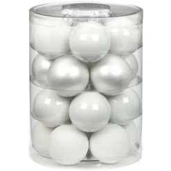 Inge-glas Inge Christmas Goods Kerstballen - 20 stuks - wit mix - 6 cm