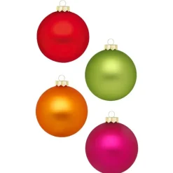 Kerstballen-Inge-glas Inge Christmas Kerstballen - 12x - gekleurd - 8 cm - glas