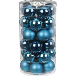 Kerstballen-Inge-glas Inge Christmas Kerstballen - 30x st - glas - diep blauw - 6 cm