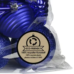 Inge-glas Inge Christmas kerstballen - 30 delig - kunststof - kobalt blauw