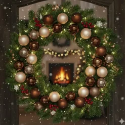 Kerstballen|Kerstdecoratie-Inge-glas Inge Christmas kleine kerstballen - 36x st - bruin - 4 cm - glas