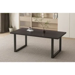 Rechthoekige Eettafels-Interiax Eettafel 'Oliver' 180 cm Decor Donkerbruin