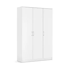 Interiax Kledingkast 'Amelie' - Wit - 3 Deurs - 180x120x54 cm