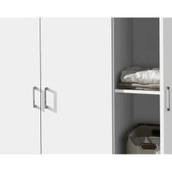 Interiax Kledingkast 'Amelie' - Wit - 3 Deurs - 180x120x54 cm