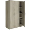 Kledingkasten|Kledingkasten-Interiax Kledingkast 'Amelie' - Sonoma Eik - 3 Deurs - 180x120x54 cm