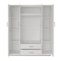 Interiax Kledingkast 'Lena' - Sonoma Eik - 4 Deurs - 185x160x52cm