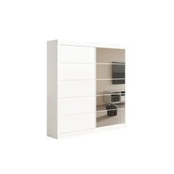 Interiax Kledingkast 'Mila' - Wit - Schuifdeurkast - 197x182x52 cm