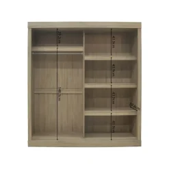 Interiax Kledingkast 'Mila' - Sonoma Eik - Schuifdeurkast - 197x182x52 cm