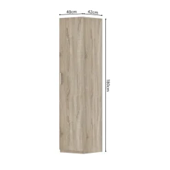 Interiax Kledingkast 'Mila' - Sonoma Eik - 1 Deurs - 180x40x42 cm