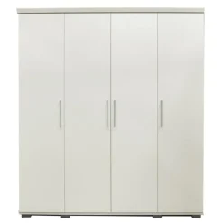 Interiax Kledingkast 'Mila' - Wit - 4 Deurs - 183x120x52cm