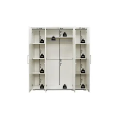 Interiax Kledingkast 'Mila' - Wit - 4 Deurs - 183x120x52cm