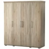 Interiax Kledingkast 'Mila' - Sonoma Eik - 4 Deurs - 183x160x52cm