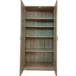 Interiax Opbergkast - Kledingkast 'Aurora' - Sonoma Eik - 2 Deurs - 148x72x36cm