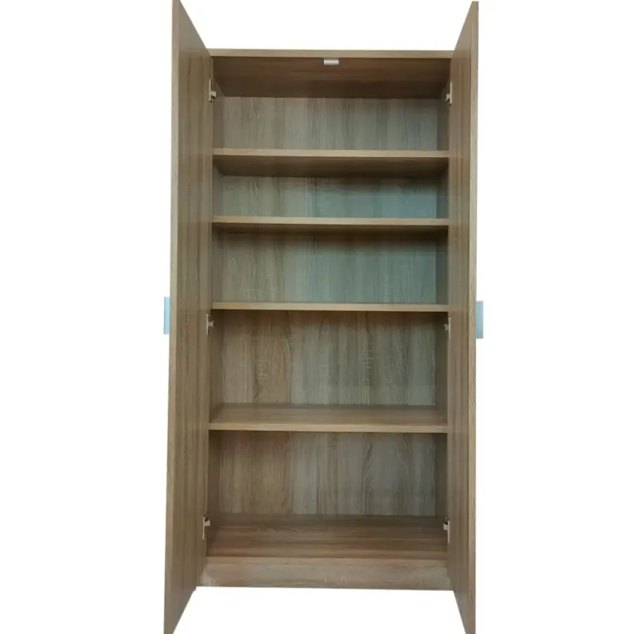 Interiax Opbergkast - Kledingkast 'Aurora' - Sonoma Eik - 2 Deurs - 148x72x36cm
