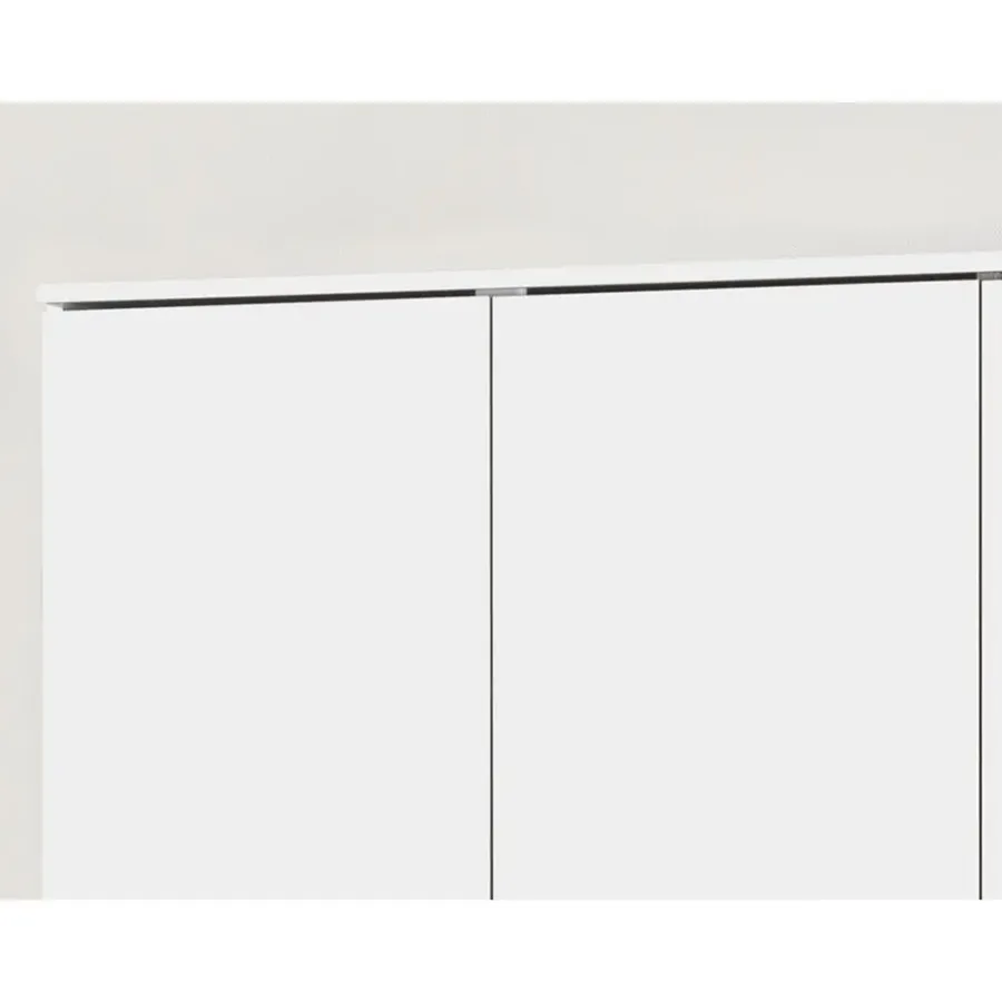 Kledingkasten|Kledingkasten-Interiax Opbergkast - Kledingkast 'Amelie' - Wit - 3 Deurs - 180x120x40cm