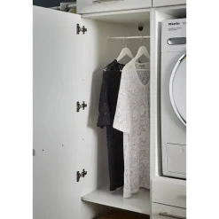 Interiax WASHWALL 'Mary' Wasmachine Opbergkast Wit - 162x50x67.5 cm