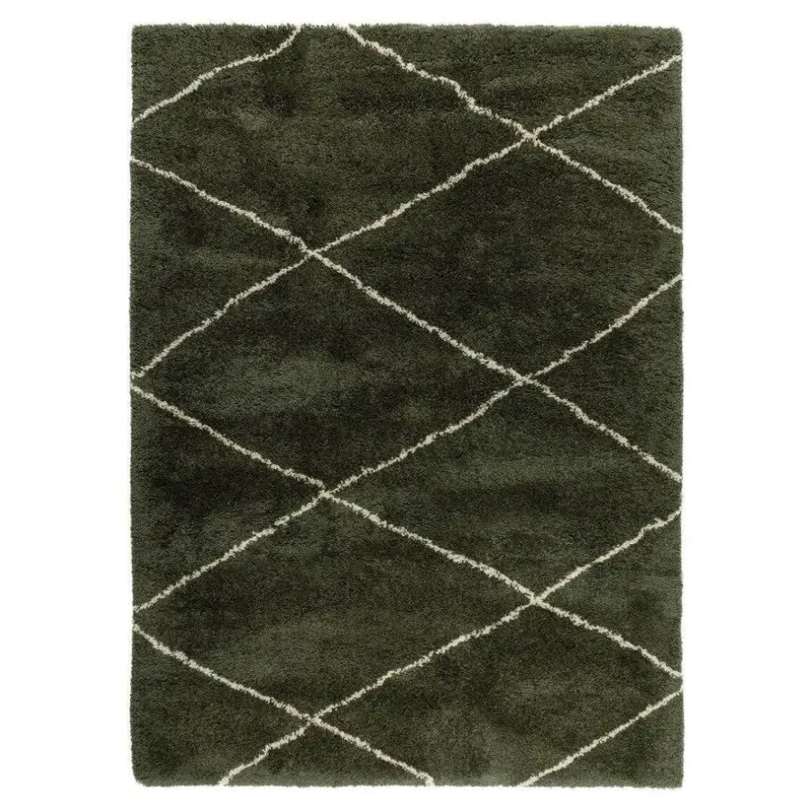 Hoogpolige Vloerkleden-Interieur05 berber vloerkleed Nea groen/cream - 330 x 240 cm