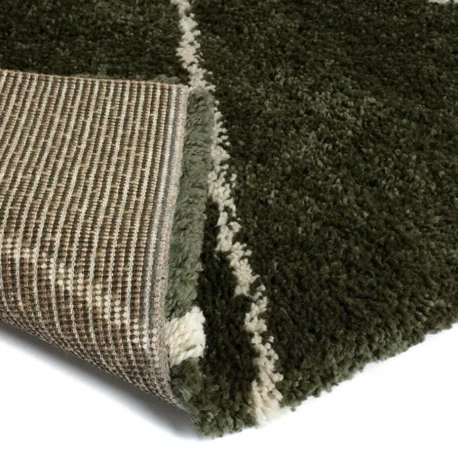 Hoogpolige Vloerkleden-Interieur05 berber vloerkleed Nea groen/cream - 330 x 240 cm