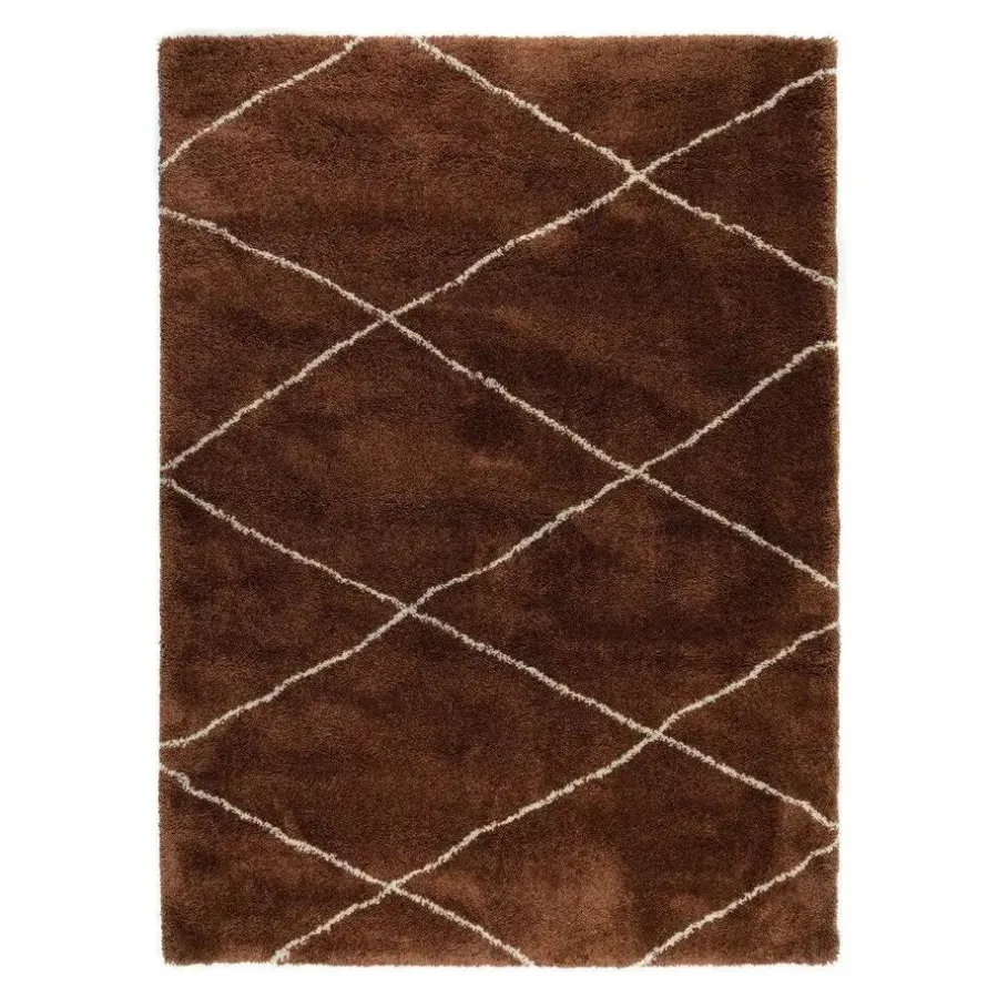 Vloerkleden|Hoogpolige Vloerkleden-Interieur05 berber vloerkleed Nea roest/creme - 190 x 135 cm