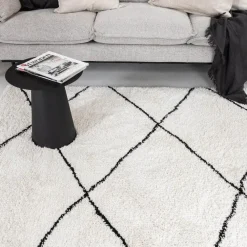 Hoogpolige Vloerkleden-Interieur05 berber vloerkleed Nea wit/zwart - 230 x 160 cm
