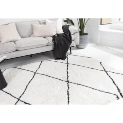 Hoogpolige Vloerkleden-Interieur05 berber vloerkleed Nea wit/zwart - 230 x 160 cm