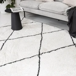 Hoogpolige Vloerkleden-Interieur05 berber vloerkleed Nea wit/zwart - 230 x 160 cm