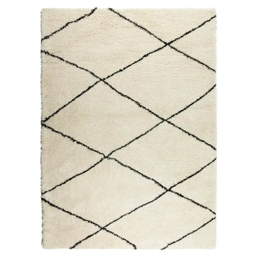 Interieur05 berber vloerkleed Nea wit/zwart - 330 x 240 cm