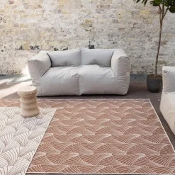 Buiten Vloerkleden|Buiten Vloerkleden-Interieur05 Buitenkleed Deco roest/wit - 340 x 240 cm