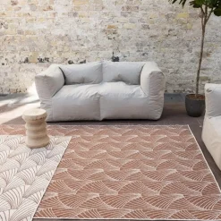 Buiten Vloerkleden|Buiten Vloerkleden-Interieur05 Buitenkleed Deco roest/wit - 340 x 240 cm
