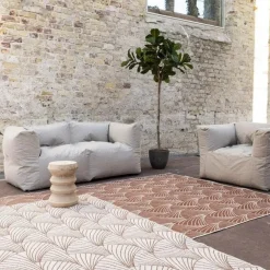 Buiten Vloerkleden|Buiten Vloerkleden-Interieur05 Buitenkleed Deco roest/wit - 340 x 240 cm