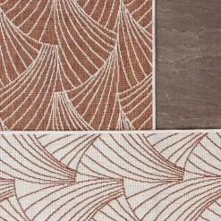 Buiten Vloerkleden|Buiten Vloerkleden-Interieur05 Buitenkleed Deco roest/wit - 340 x 240 cm