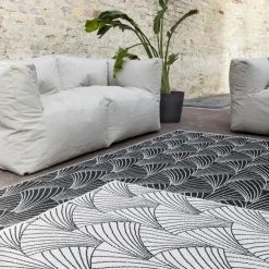 Buiten Vloerkleden|Buiten Vloerkleden-Interieur05 Buitenkleed Deco zwart/wit - 230 x 160 cm
