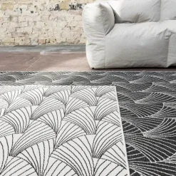 Buiten Vloerkleden|Buiten Vloerkleden-Interieur05 Buitenkleed Deco zwart/wit - 230 x 160 cm