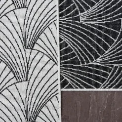 Buiten Vloerkleden|Buiten Vloerkleden-Interieur05 Buitenkleed Deco zwart/wit - 230 x 160 cm