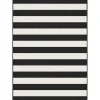 Buiten Vloerkleden|Buiten Vloerkleden-Eva Interior Interieur05 Buitenkleed Stripes zwart/wit dubbelzijdig - 290 x 200 cm