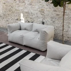 Buiten Vloerkleden|Buiten Vloerkleden-Eva Interior Interieur05 Buitenkleed Stripes zwart/wit dubbelzijdig - 290 x 200 cm