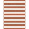 Buiten Vloerkleden|Buiten Vloerkleden-Eva Interior Interieur05 Buitenkleed Stripes roest/wit dubbelzijdig - 290 x 200 cm