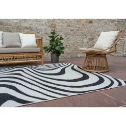 Buiten Vloerkleden|Buiten Vloerkleden-Interieur05 Buitenkleed Swirl Zwart - 290 x 200 cm