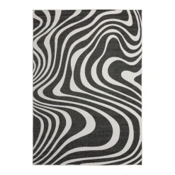 Buiten Vloerkleden|Buiten Vloerkleden-Interieur05 Buitenkleed Swirl Zwart - 340 x 240 cm