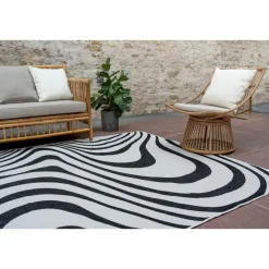 Buiten Vloerkleden|Buiten Vloerkleden-Interieur05 Buitenkleed Swirl Zwart - 340 x 240 cm