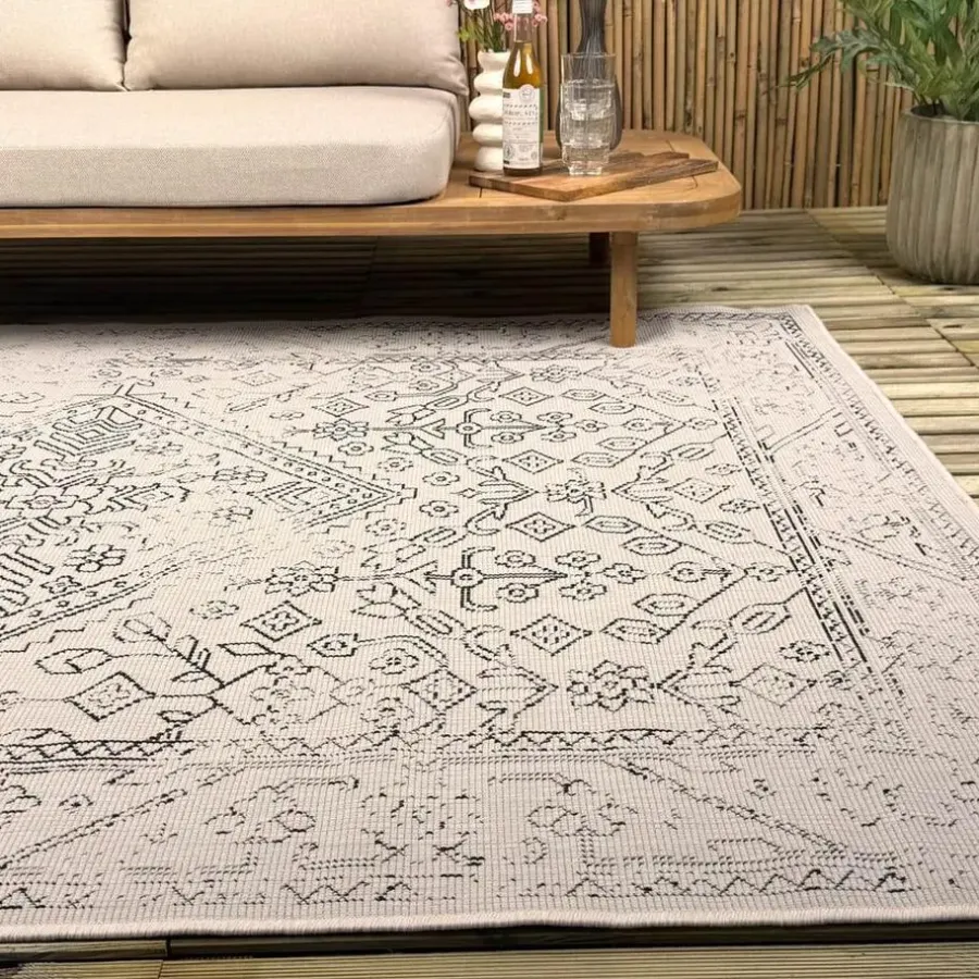 Buiten Vloerkleden|Buiten Vloerkleden-Interieur05 buitenkleed zwart/wit Nova - 290 x 200 cm