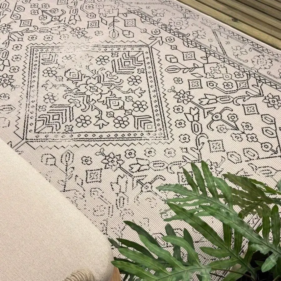 Buiten Vloerkleden|Buiten Vloerkleden-Interieur05 buitenkleed zwart/wit Nova - 290 x 200 cm