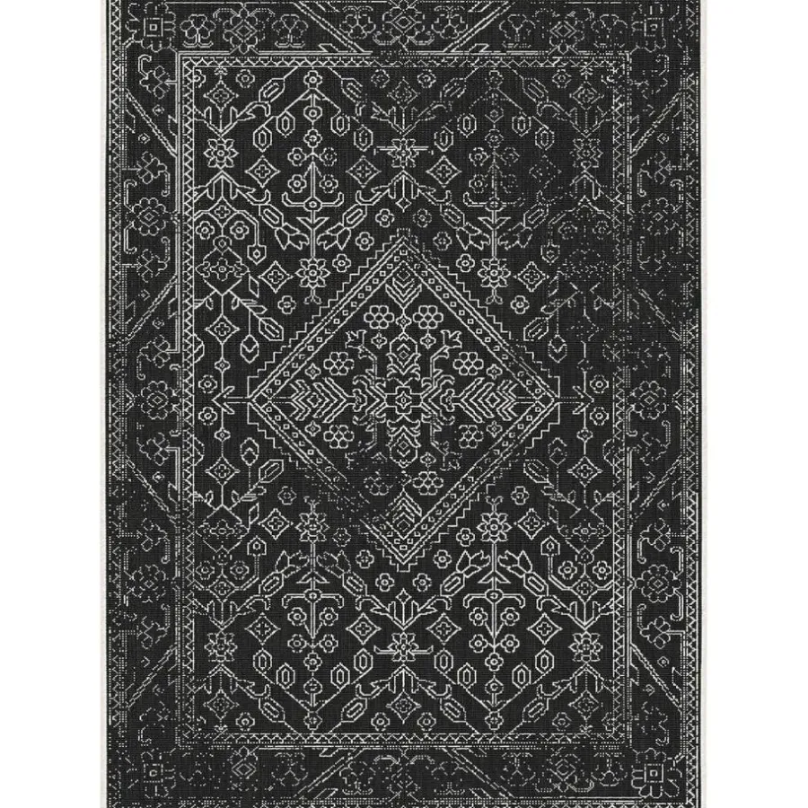Buiten Vloerkleden|Buiten Vloerkleden-Interieur05 buitenkleed zwart/wit Nova - 290 x 200 cm