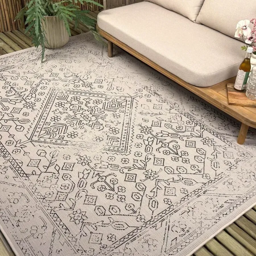 Buiten Vloerkleden|Buiten Vloerkleden-Interieur05 buitenkleed zwart/wit Nova - 290 x 200 cm
