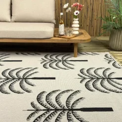 Buiten Vloerkleden|Buiten Vloerkleden-Interieur05 buitenkleed zwart/wit Oase - 230 x 160 cm