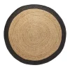 Jute Vloerkleden-Interieur05 EVA Interior rond Vloerkleed Jute Naturel/Antraciet - 240 x 240 cm
