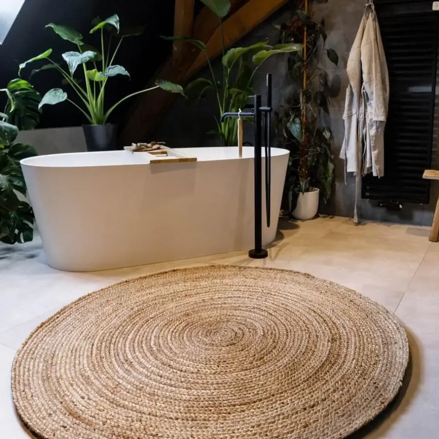 Vloerkleden|Jute Vloerkleden-Interieur05 EVA Interior rond vloerkleed Jute naturel - 150 x 150 cm